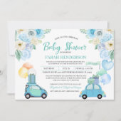 Conduite par Baby shower Parade Invitation (Devant)