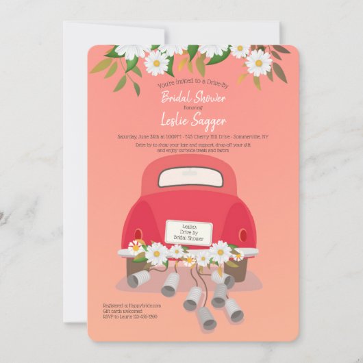 Conduite Par Des Invitations De Douche Bridal (Devant)