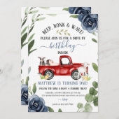 Conduite Par Ferme Invitation Anniversaire (Devant / Derrière)