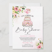Conduite Par Invitation Baby shower Douche Florale (Devant)