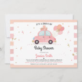Conduite Par Invitation Baby shower Douche Rosée (Devant)