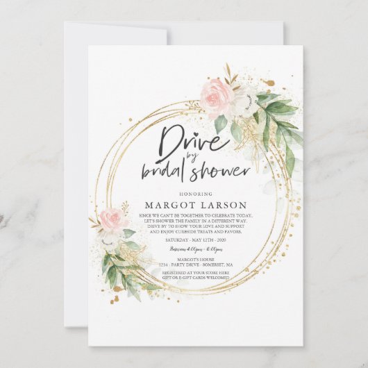 Conduite par la douche nuptiale Invitation Verdure (Devant)