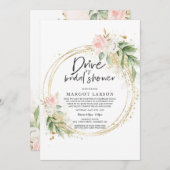 Conduite par la douche nuptiale Invitation Verdure (Devant / Derrière)