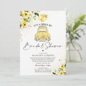 Conduite par une averse nuptiale Invitation Floral (Debout devant)