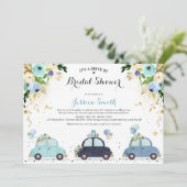Conduite par une averse nuptiale Invitation Floral (Debout devant)