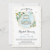 Conduite par une averse nuptiale Invitation Floral (Devant)