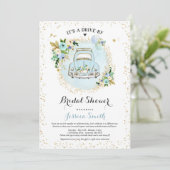 Conduite par une averse nuptiale Invitation Floral (Debout devant)