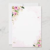 Conduite Par Une Invitation De Douche Bridal Flora (Dos)