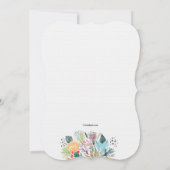 Cône avec invitation de fleurs (Dos)