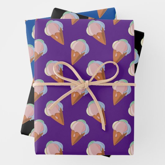 Cone Cone Cone Pattern Cute Cute Inpakpapier Vel (In situ)