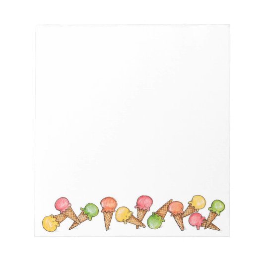 Cône de crème glacée - Bloc-notes (Devant)