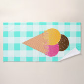 cône gaufre crème glacée (Serviette de bain)