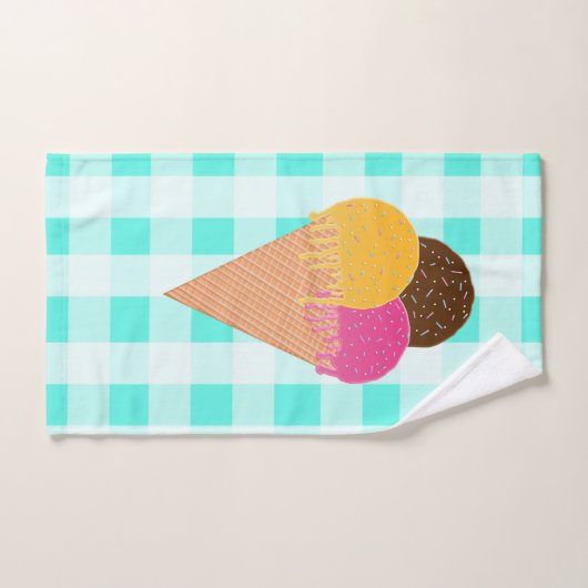 cône gaufre crème glacée (Serviette à main)