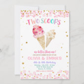 Cone Ice Cream Joint Birthday Party Invision Kaart (Voorkant)