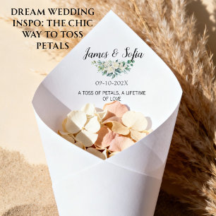 Cône mariage En Papier Pour Fleurs Pétales Jeu
