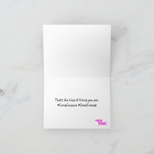 Cone of Shame Doxie Style Note-kaart Kaart (Binnen)