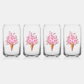 Cône rose Sakura crème glacée gaufre (Dos)