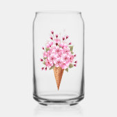 Cône rose Sakura crème glacée gaufre (Verso)