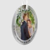 Cone verdure nouveaux mariés 1er noël photo (devant)