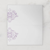 Conefloer elegant Damask Blank Place Kaarten (Buitenkant ongevouwen)
