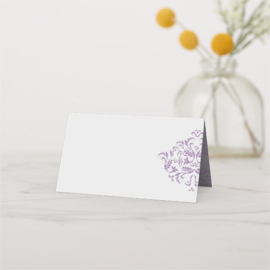 Conefloer elegant Damask Blank Place Kaarten (Achterkant)
