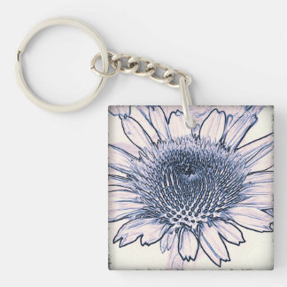Conefloerschets Acrylische Sleutelhanger