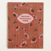 Coneflower Bees Pattern Custom Title Family (Devant)