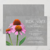 Coneflower Bridal Shower Invitations Kaart (Voorkant / Achterkant)
