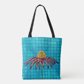 coneflower canvas tas (Achterkant)