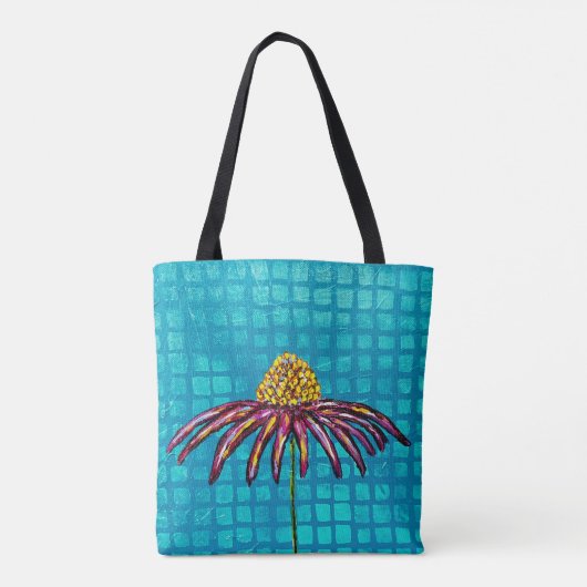 coneflower canvas tas (Achterkant)