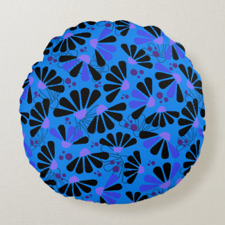 Coneflower Confetti op Paradise Blue Rond Kussen