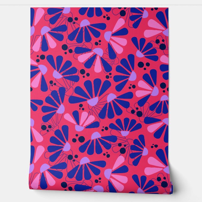 Coneflower Confetti op Raspberry Behang (Afrollen)