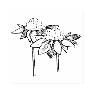 Coneflower Line Drawing Rubberstempel