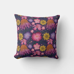 Coneflower Paars Floral Pattern Kussen