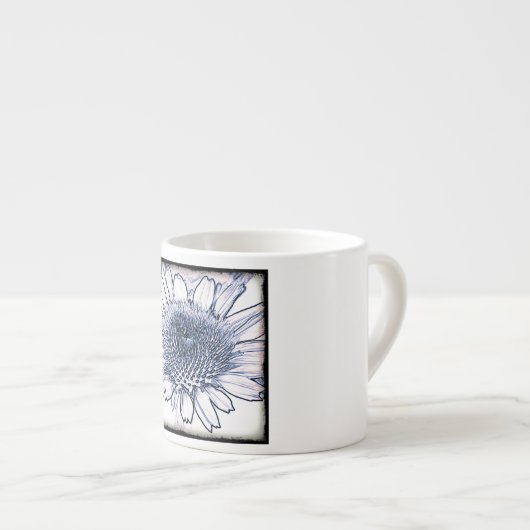 Coneflower Sketch Espresso Kop (Voorkant rechts)