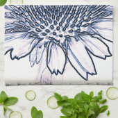 Coneflower Sketch Theedoek (Gevouwen)