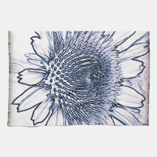 Coneflower Sketch Theedoek