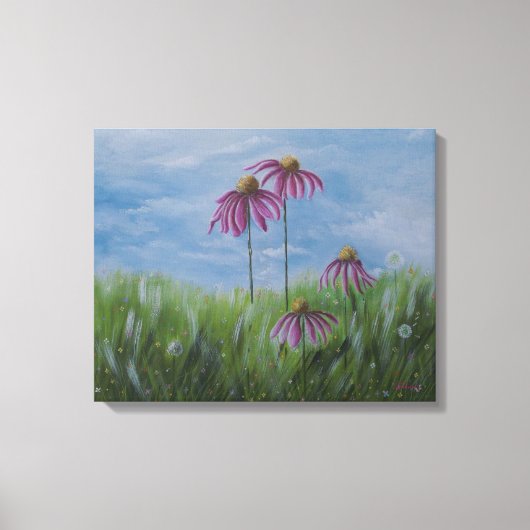 Coneflower Wishes Ingepakt Canvas Afdruk (Voorkant)