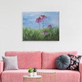 Coneflower Wishes Wrapped Canvas Afdruk (Insitu (Woonkamer))