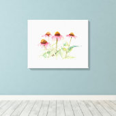 Coneflowers Canvas Afdruk (Insitu (Houten vloer))