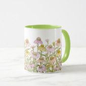 Coneflowers Floral Botanical Art Waterverf Mok (Voorkant rechts)