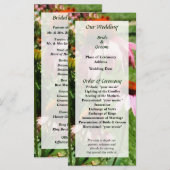 Coneflowers in het Garden Wedding Programme Programma (Voorkant / Achterkant)