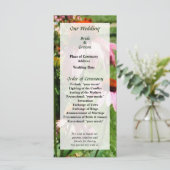 Coneflowers in het Garden Wedding Programme Programma (Staand voorkant)