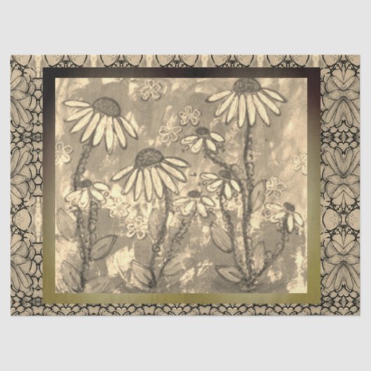 Coneflowers Tissuepapier (Voorkant)