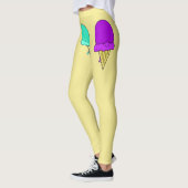 cônes de crème glacée leggings jaunes (Gauche)