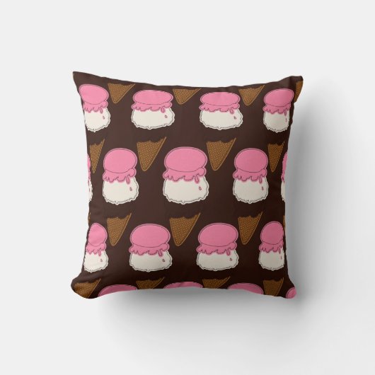 Cones De Glace Napolitain En Pointe Coussin De 10  (Recto)