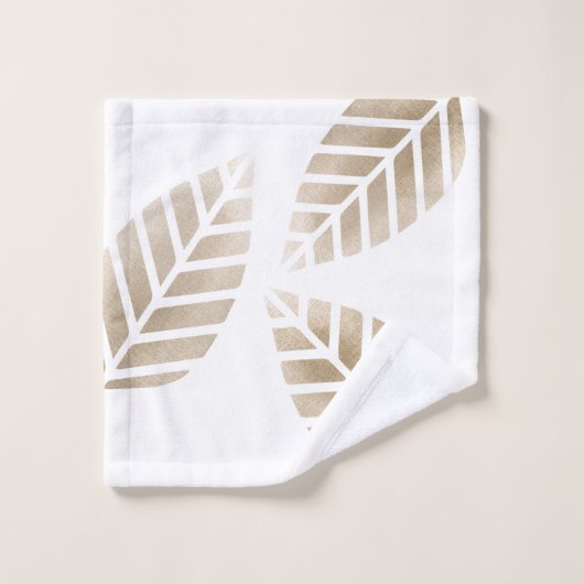 Cônes De Pin Abstraits En Cuivre Et Motif Platine (Gant de toilette)