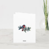 Cônes de Pin de Noël Carte de Vœux Entreprise Rust (Dos)