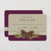 cônes de pin sylvestre Carte de réponse de la pomm (Devant / Derrière)