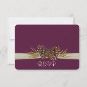 cônes de pin sylvestre Carte de réponse de la pomm (Dos)